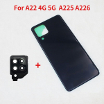 Uus tagak&uuml;lg Samsung Galaxy A22 4G 5G A225 A226 aku tagaukse korpuse asendusosad koos kaameraga (4G)Black With Lens