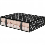 Voodialused hoiukotid Riided T&otilde;mblukuga korraldaja Voodialune riidekapp Kapp valge/must