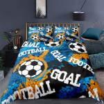 3D pallimustriga voodipesukomplekt, spordijalg- v&otilde;i korvpall, tr&uuml;kitud tekikattega padjap&uuml;&uuml;r 2/3 pehme ja mugav kodukaunistus Baby 100x135cm