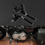Mootorratta tagumised kaass&otilde;itja jalapulgad Mount Black Pedal For Harley Sportster Iron 883 1200 XL 48 72 SuperLow Rear Foot Rests