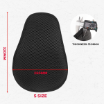 KEMiMOTO Motorcycle Seat Cushion 3D Shock Absorbing Seat Cover Heat insulation For R1200 GS MT09 For Cruiser Touring S size black