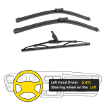 3 TK LAND ROVER Evoque L538 2011-2017 24 21 10 eesmised tagumised klaasipuhasti harjad esiklaas esiklaasi aknal&otilde;ikuri tarvikud 2013 2014 2015 2016 2017 Left Hand