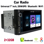 7-tolline universaalne Android-autoraadio 2 DIN 2 + 32GB GPS Bluetooth WiFi without carplay
