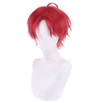 30 cm Momoe Sawaki Cosplay parukas Anime WONDER EGG PRIORITY L&uuml;hikesed kuumakindlad s&uuml;nteetilised juuksed Halloweeni karnevalipeo rollim&auml;ng 30CM punane