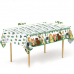 Loomade laudlina lehtedest kaelkirjak lauakate Džunglisafari s&uuml;nnip&auml;evapeo kaunistuste jaoks valge