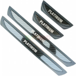 For Nissan Ariya e-4orce Accessory 2022  Stainless Carbon Car Door Sill Scuff Plate Entry Guard Pedal Protector Trim Carbon Platinum