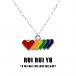 RUI RUI YU Rainbow Love Kaelakee Ripats Kaelakee Naistele Meestele S&otilde;brannale Paarile Armastajale Ehted Kingitus 1 PC