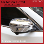 2 tk ABS kroomitud auto k&uuml;ljetahavaate peegli kaane kaunistus, kaitsekleebise &auml;&auml;ris Nissan X-Trail T32 2014 jaoks -