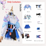 Collapse Star Dome Raudtee Cos Server M&auml;rts 7 Cosplay M&auml;ng Anime Rollim&auml;ng Server T&uuml;druk XXXL sinine