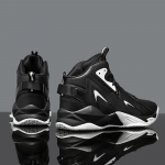 Meeste korvpallijalatsid Uued korvpallijalatsid s&uuml;gisel ja talvel Meeste jalan&otilde;ud K&otilde;rge &uuml;laosaga suured kingad K&otilde;ik Super Fiber nahast spordijalatsid 45 valge/must