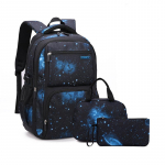 Isikup&auml;rastatud Starry Sky seljakott poiste p&otilde;hikooli&otilde;pilastele 4.&ndash;6. klassi &otilde;pilasele, suure mahutavusega laste raamatukott 3 pcs set backpack