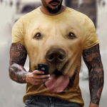 Meeste T-s&auml;rk koeragraafikaga 3D t&auml;istr&uuml;kiga lemmikloomakoer Meeste riided Suvised l&uuml;hikeste varrukatega vabaaja &uuml;lisuure triiks&auml;rgi mood topsid 5XL