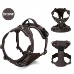 No Pull Dog rakmed reguleeritav ohutus nailonist suur lemmiklooma vest, polsterdatud helkur v&auml;listingimustes koertele Lemmiklooma rihma juhtimine XS 33-43cm pruun