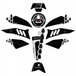 Diavel V4 tarvikud 3D kleebiste komplekt Mootorratta paagi padja v&auml;rvi kaitsekleebised Ducati Diavel V4 tagantj&auml;rele paigaldatava osa jaoks must