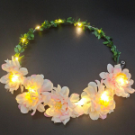 1 tk Juuste aksessuaarid Valgustatud peakate 12 lillega LED-peav&otilde;ru p&auml;rjaga juuksepaela pidu