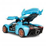 1/24 Scale Hongqi S9 Diecast automudeli m&auml;nguasi, tagasit&otilde;mmatav m&auml;ngus&otilde;iduk koos heli, valguse ja pihustiga lastele v&auml;ikelastele poistele t&uuml;drukutele m&otilde;eldud kingituste kollektsioon 1/24-19.5x8.5x5.3cm sinine