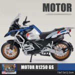 1/12 Scale R1250 GS Diecast mootorratta mudelm&auml;nguasi heli ja valgusega lastele v&auml;ikelastele poistele t&uuml;drukutele 1/12-18.5x12.2x7.5cm sinine