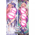 Anime Genshin Impact Raiden Ei Yae Miko Dakimakura Kallistav keha padjap&uuml;&uuml;r kate padjap&uuml;&uuml;r padi voodipesu Kodukaunistus 120x40 cm