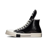 Rick Owens x Converse TURBODRK Chuck 70 High Must Lakk Unisex Tossud Egret Luuvalge A01291C 35