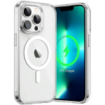 Magnet&uuml;mbris iPhone 15 14 13 12 11 Pro Max 15 14 Plus Case Clear, mis &uuml;hildub Magsafe Crystal Clear Hybrid kaitsva k&otilde;va tagakaanega iphone 7/8 puhas