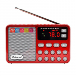 Mini digitaalne FM-raadio kaasaskantav k&otilde;lar MP3-m&auml;ngija LED-ekraani toega Toite v&auml;ljal&uuml;litamine M&auml;lu TF-kaart U Ketas k&otilde;rvaklappide esitamine punane