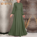 Naiste moslem Abaya pikk kleit Lilletr&uuml;kiga Vintage Kaftani Islamic Maxi kleidid L gray