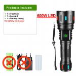 8800LM Valge Laser &Uuml;liv&otilde;imas Taskulamp Laetav Taskulamp Suure V&otilde;imsusega LED Taskulambid LED Latern Without battery must