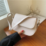 Kvaliteetse tekstuuriga klassikaline &uuml;hev&auml;rviline &otilde;lakott naistele ni&scaron;&scaron;ikott Moekas v&auml;ike kandiline kott valge