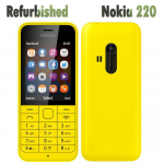 Renoveeritud Nokia originaal Nokia 220 (2014. aasta) Kahe SIM-kaardiga mobiiltelefon 2 SIM-kaardiga No charger valge