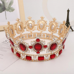 Retro pruudikroon Barokk Rhinestone &uuml;mmargune suur kroon pulmakleit Aksessuaarid Juuste aksessuaarid