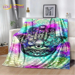 Kuri Silm Nazar Elupuu Pehme Pl&uuml;&uuml;sist Tekk, Flanellist Tekk Visketekk Elutoa Magamistoa Voodi Diivani Piknikukate Lapsed 75x100cm (30x40inch) blue