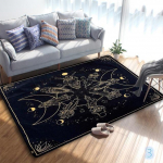 Altari Tarokaart Maagia Kuu Wicca Saatanliku piirkonna vaip Gooti sisekujundus &Otilde;udsed t&auml;hed ja Kuu okultsed vaibad n&otilde;iduse tarvikud Alfombra 80x120cm