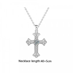 Fashion Trend Crossi teemantripats 45 cm naiste kaelakee s925 h&otilde;bedane moissanite ehted hip-hop meeste kaelakee 45cm