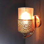 20-vatine messingist disainmetallist l&auml;ikega klaasist seinavalgusti magamistoa, elutoa ja sisekujunduse jaoks ilma pirnita