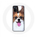 Oppo A53 Case Continental K&auml;&auml;busspanjel Papillon Puppy Valge ja pruun