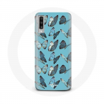 &Uuml;mbris Samsung Galaxy A50 Butterflies sinise taustaga