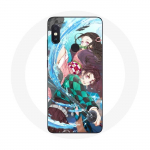 &Uuml;mbris Xiaomi Redmi Note 5 AI kahe kaameraga Tanjiro ja Nezuko Demon Slayer Kimetsu no Yaiba Anime jaoks