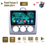 9-tolline Android Auto autoraadio ford focus jaoks EXI MT AT 2 3 Mk2 2004 -2011 2 Din Multimeediapleier Carplay autoraadio Stereo GPS Silver 2+32GB 1+16GB,MT h&otilde;be