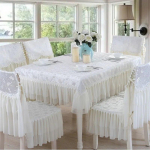 1 TK Valge Pitsist Lauakatted suur &auml;&auml;ris Tikand Kate R&auml;tik Toolikate Pulmad S&ouml;&ouml;gitoa Toolipadi Lauakaunistus 110x160cm 1pcs