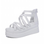 Suvised naiste sandaalid Sponge Base Platform K&otilde;rgus Rooma sandaalid White Sandalia 40 valge