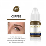 Tattoo Ink Nano Pigment Piimjas V&auml;rvid Poolp&uuml;simeigi komplektid Toon Kulmude Silmapliiats Huuled Ilu 3 ml Microblading Pigments 831 COFFEE