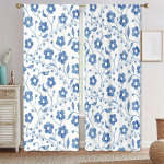 2tk S&otilde;brap&auml;eva s&uuml;dame &otilde;hupall akvarellv&auml;rviga maalitud Valance Print l&auml;bipaistvad kardinad Mitme stseeni varrastega taskudekoratsiooniga kardinad W65xH165(CM)x2PCS-Grommet Top