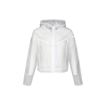 Nike Sportswear Windrunner pooll&auml;bipaistev &uuml;hev&auml;rviline pikkade varrukatega kapuutsiga lukuga jope Unisex &Uuml;ler&otilde;ivad Valge CU6579-975 L