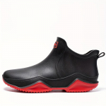 Trendikad v&auml;litingimustes veekindlad libisemisvastased vastupidavad naiste vihmasaapad, &uuml;hev&auml;rvilised aiakingad 41 must/punane