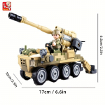 159 tk tellised Sluban 0751 tanki mudel ehitusplokk m&auml;nguasjad Morden s&otilde;jav&auml;e iseliikuvad suurt&uuml;kiv&auml;e armee veoautode ehituskomplektid lastele isetegemise tellised m&auml;nguasi M38-B0751