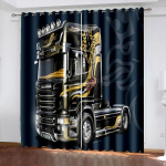 3D veoautole prinditud pimendavad kardinad autoprintimise aknakardin elutoa jaoks magamistoa kardinad 183x214cm kohandatud W70xH160(CM)x2PCS-Grommet Top