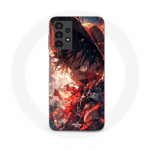 Coque Samsung Galaxy A13 4G One piece Luffy &eacute;nerv&eacute; art manga anime
