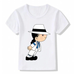Michael Jackson Cartoon Design Laste T-s&auml;rk Poiste/T&uuml;drukute Rock N Roll Star Tops T-s&auml;rk Laste Vabaajar&otilde;ivad 5T