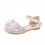 Suvised t&uuml;drukute sandaalid Moodsad litrid Rhinestone'i vibu T&uuml;drukute printsessikingad Beebit&uuml;drukute kingad Lameda kontsaga sandaalid 23 roosa