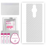 apgo Protective Skin Sticker for the back compatible with Sony Xperia PRO, Wrap Film, Foil, Vinyl - Pattern Transparent Carbon